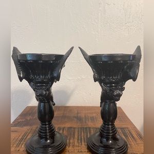 Halloween bat candle holder